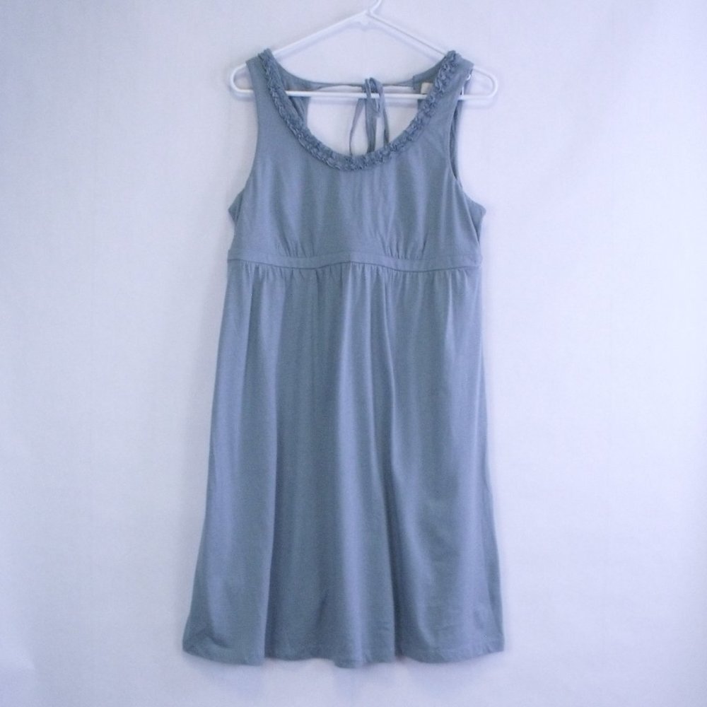 LOFT Blue Tie Open Back Dress